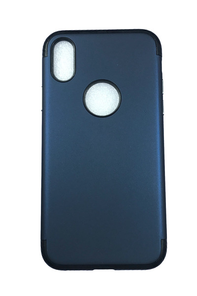 OEM Carcasă compatibilă cu iPhone X, silicon cu policarbonat fin, albastru în...