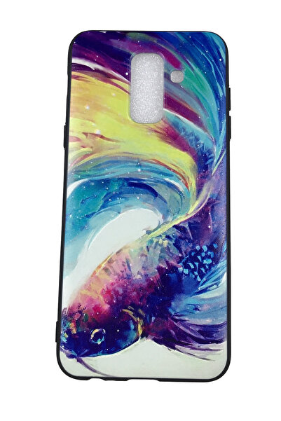 OEM Carcasă compatibilă cu Samsung Galaxy A6+ 2018, silicon cu relief, Pește ...