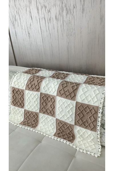 Güneş Alize Hand Knitted Cotton Organic Knitwear Popcorn Soft Baby Blanket