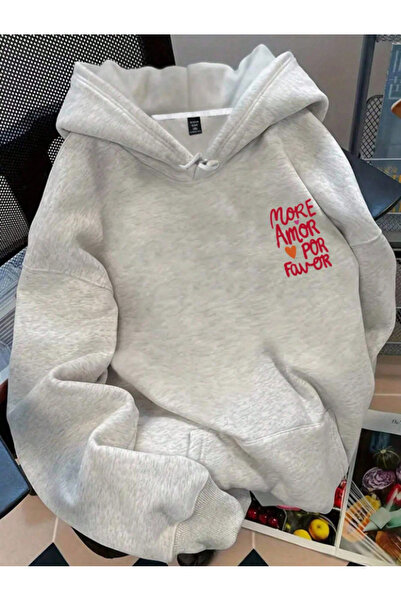 Marco Fresco Unisex Printed Cotton Oversized Hooded Sweatshirt Hoodie