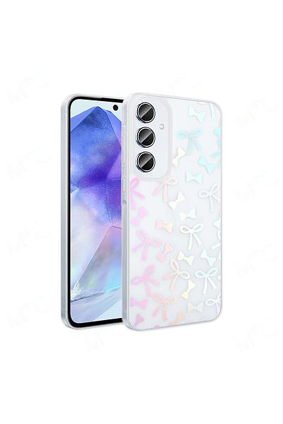 zore Galaxy S24 Fe Case Transparent Figured Folk Hard Cover - Daisy
