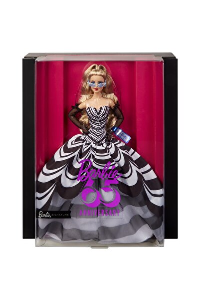 mattel Barbie Signature 65th Anniversary Barbie Doll With Black and White Ball Gown