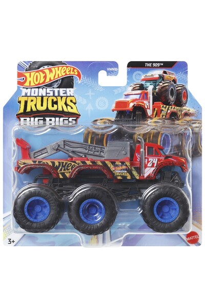 Evelise HOT WHEELS MONSTER TRUCK BIG RIGS MASINUTA METALICA CU 6 ROTI THE 909...