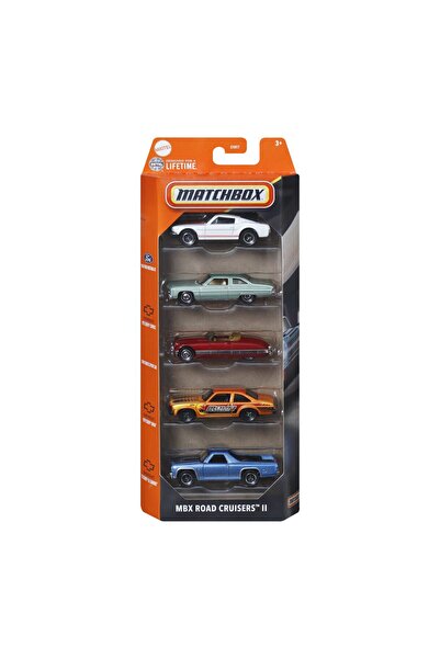 mattel Matchbox Set of 5 Metal Cars Mbx Road Cruisers Ii 1:64 Scale