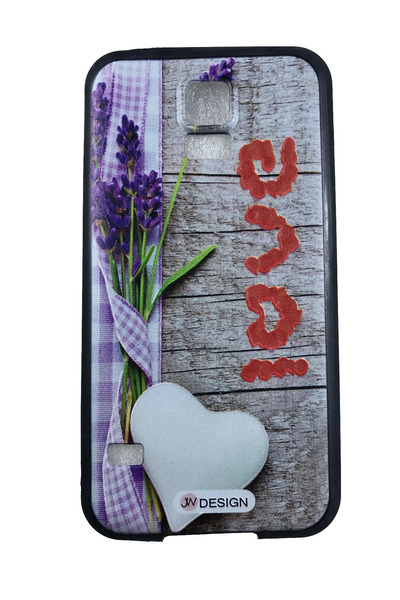 OEM Θήκη συμβατή με Samsung S5, Θήκη από ανάγλυφη σιλικόνη, Σχέδιο λεβάντας, Μωβ