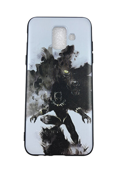 OEM Carcasă compatibilă cu Samsung Galaxy A6 2018, silicon în relief, Black P...