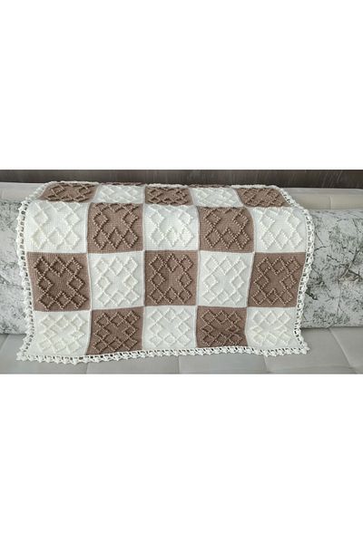 Güneş Alize Hand Knitted Cotton Organic Knitwear Popcorn Soft Baby Blanket