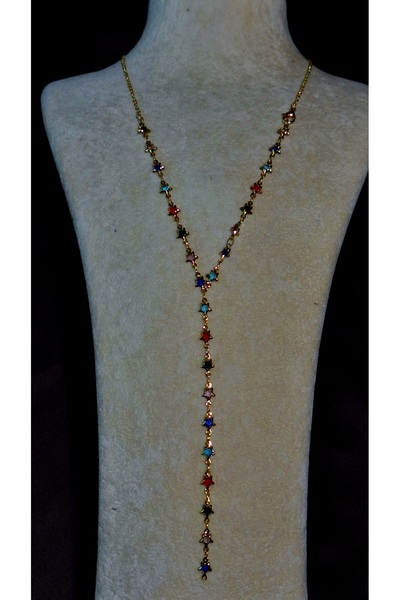 SOFT Renkli Yıldız Y Kolye