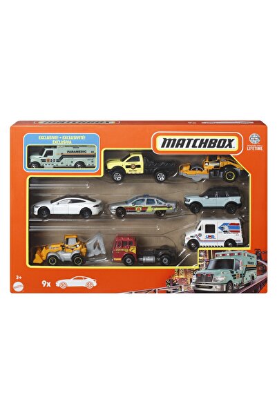 Matchbox SET 9 MAȘINI MICI INTERNAȚIONALE AMBULANȚĂ
