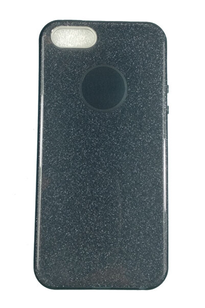 OEM Carcasă compatibilă cu iPhone 5 din silicon cu sclipici, neagră