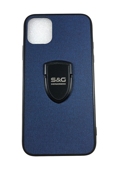 OEM Carcasă compatibilă cu iPhone 11 Pro / 5.8, silicon, model Jeans, cu inel...