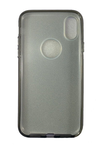 OEM Carcasă compatibilă cu iPhone X, silicon cu sclipici, gri