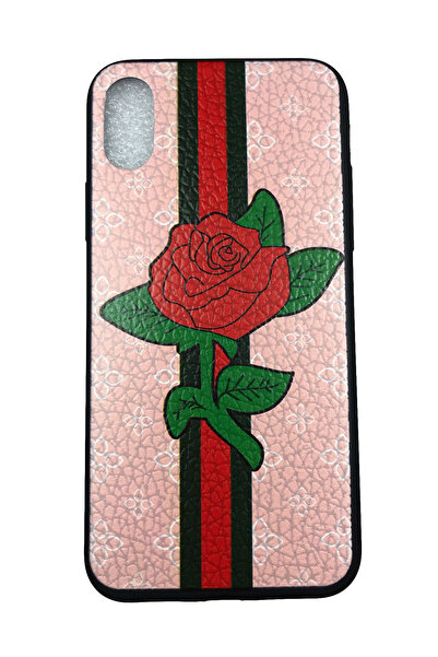 OEM Θήκη συμβατή με iPhone X, Θήκη από ανάγλυφη σιλικόνη, Μοτίβο τριαντάφυλλο...