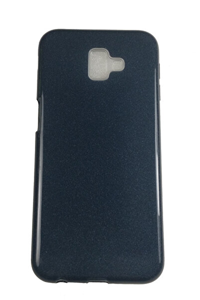 OEM Carcasă compatibilă cu Samsung J6 Plus, silicon cu sclipici, neagră