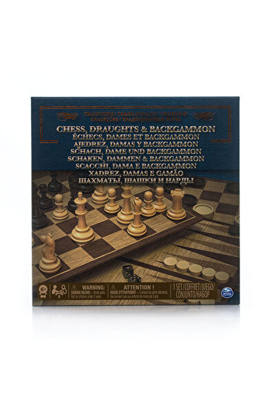 Spin Masters Set Jocuri 3In1 Sah Dame Table