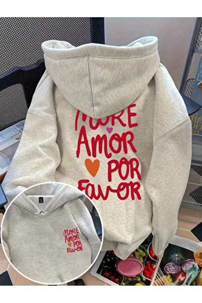 Marco Fresco Unisex Printed Cotton Oversized Hooded Sweatshirt Hoodie