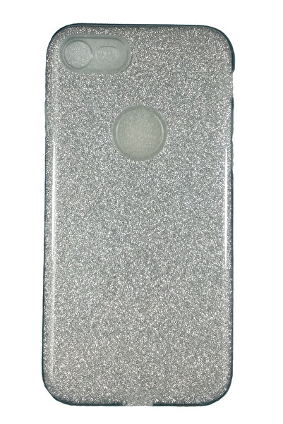 OEM Carcasă compatibilă cu iPhone 8, silicon cu sclipici, argintie