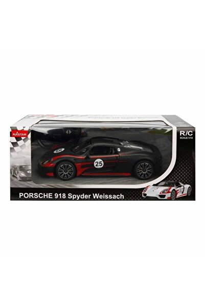 Rastar Masina Cu Telecomanda Porsche 918 Spyder Weissach Negru Scara 1 La 14