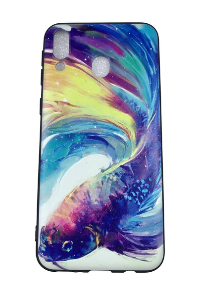 OEM Carcasă compatibilă cu Samsung Galaxy M20, silicon în relief, Pește japonez