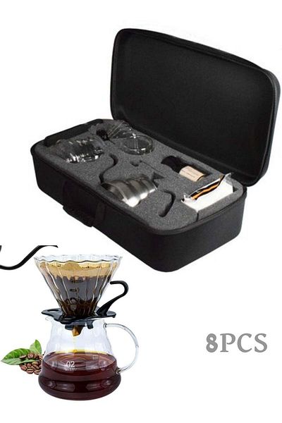 v60 Pour Over Coffee Maker Set - 8 Pieces