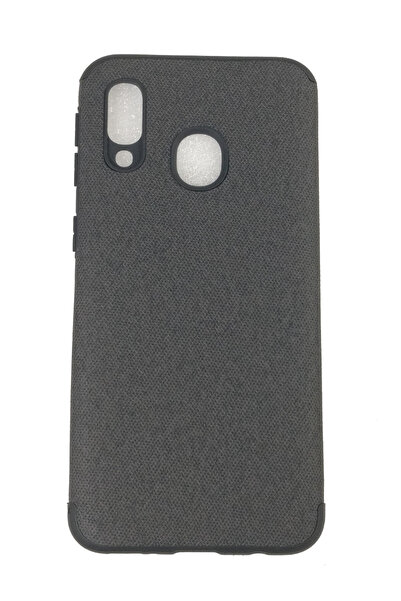 OEM Θήκη συμβατή με Samsung Galaxy A40, Θήκη από σιλικόνη, Τύπος τζιν, Μαύρο