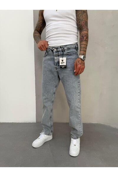 KağanKY Ice Blue Washed Baggy Jean