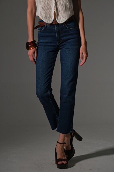 Maule Ευέλικτο βαμβακερό ύφασμα με κομμένο πόδι 5 τσέπες Skinny Slim γυναικείο τζιν παντελόνι @Kosova