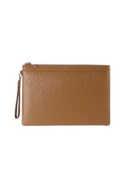 Chrisbella Crisbella brown leather pouch