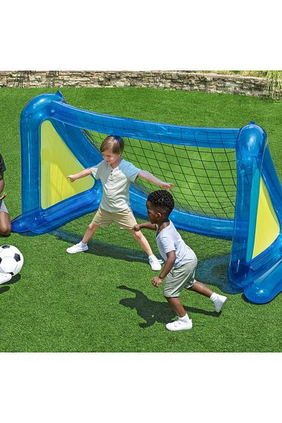BESTWAY Inflatable Miniature Castle Play Set with Water Spray - Sea Play Set - Garden Football Bounce Play Set