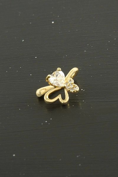 RBY Heart Tragus Zircon Stone Piercing 1 Piece