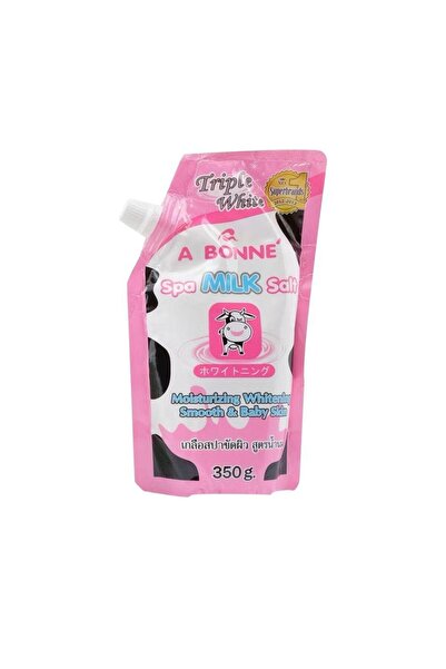 A bonne ملح الحليب سبا تريبل وايت مرطب ومبيض للبشرة ناعمة ولطيفة على البشرة