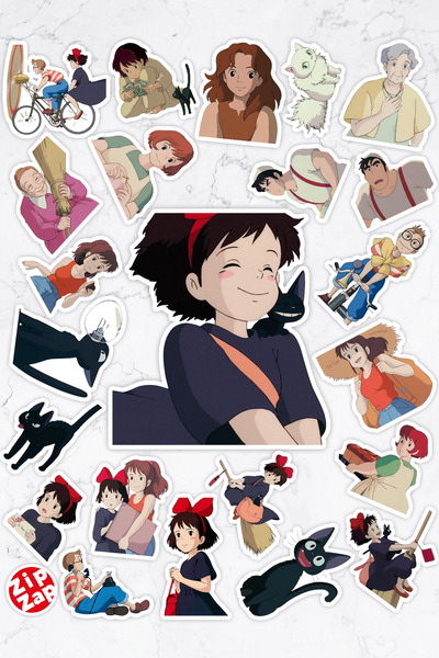 ZipZap Kiki's Delivery Service Anime Telefon Laptop Bujo Lepilna Folija Set N...