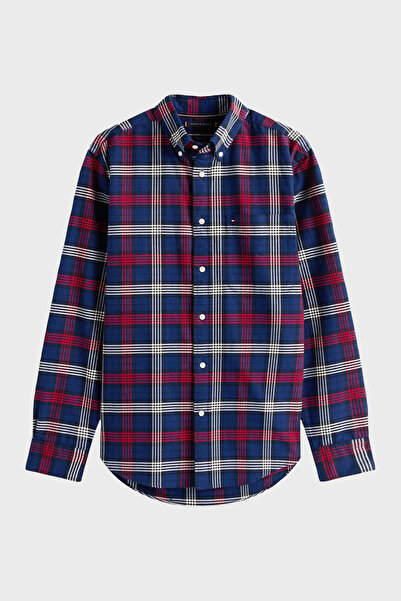 Tommy Hilfiger Kareli Pamuklu Regular Fit Uzun Kollu Gömlek Erkek GÖMLEK MW0MW39681 0MS