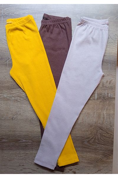 Fun Kids Ribbed Flexible 3-Piece Children's Tights Children's Tights Single Bottom