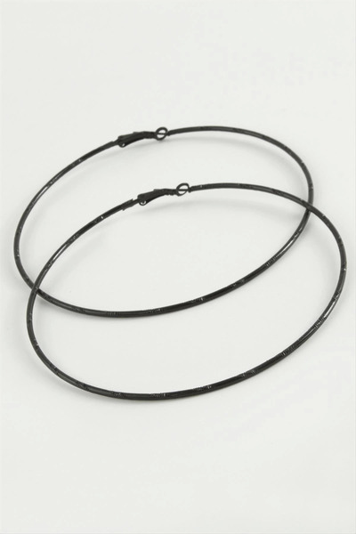 Eldenör Dotted Metal Hoop Earrings 8-9-10 cm