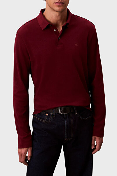 Calvin Klein Pamuklu Regular Fit Düğmeli Polo Yaka Sweat LV040EM909WCV Erkek POLO YAKA SWEAT LV040EM