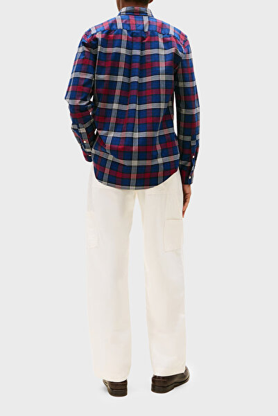 Tommy Hilfiger Kareli Pamuklu Regular Fit Uzun Kollu Gömlek Erkek GÖMLEK MW0MW39681 0MS