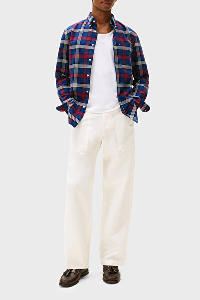 Tommy Hilfiger Kareli Pamuklu Regular Fit Uzun Kollu Gömlek Erkek GÖMLEK MW0MW39681 0MS