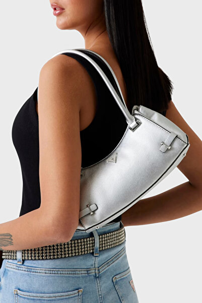 Guess Geantă cu mâner dublu fix cu logo Rosalba HWMY9657170 GEANTĂ HWMY96 57170 SIL