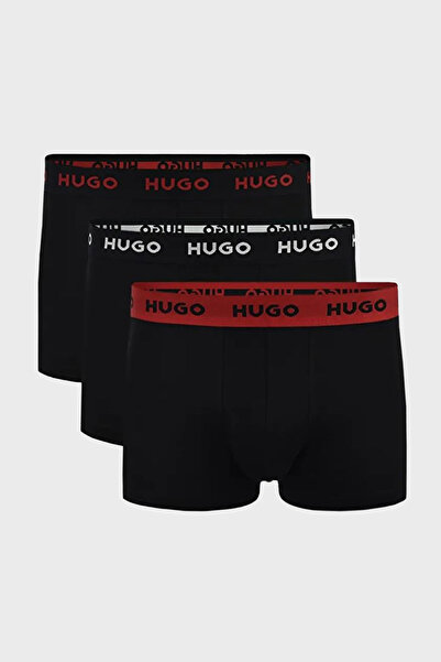 HUGO Logolu Streç Pamuklu 3 Pack Boxer Erkek BOXER 50532611 010