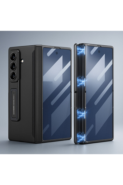 Rivor Samsung Galaxy Z Fold 7 Uyumlu Kılıf Kamera Korumalı Standlı Sert Magne...