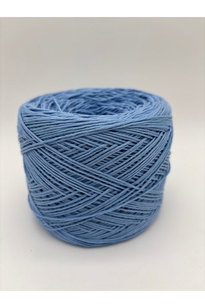 kumasfabrik (200Gr) Cotton Hand Knitting Yarn/Punch Yarn/Motif Yarn/ Amigurimi Yarn - Blue