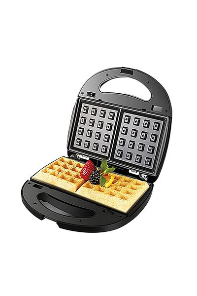 Denx 5-in-1 Sandwich Maker with Waffle and Grill Plates, 850W, Non-stick Coating, LED Indicator.