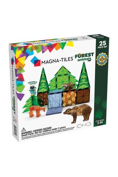 Magna Tiles ماجنا تايلز حيوانات الغابة 25 قطعة 22225
