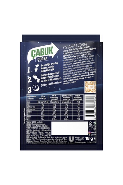 Knorr Çabuk Çorba Crazy Corn 18 G x 12 Adet