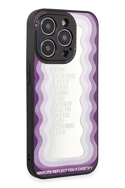 CepteToptan Myt09 iPhone 12 Pro Case Mirror Patterned Cover - Mirror - 5