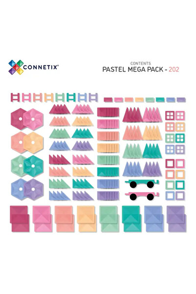 Connetix Pastel Mega Set - 202 Parça CON-EU-P202