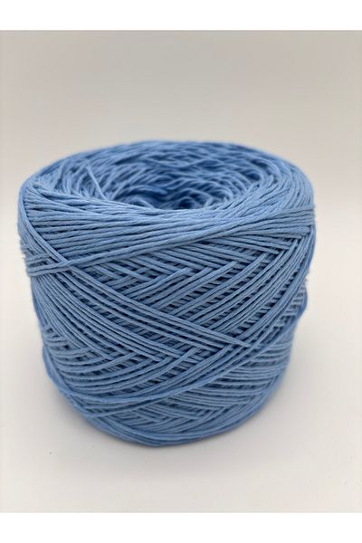 kumasfabrik (200Gr) Cotton Hand Knitting Yarn/Punch Yarn/Motif Yarn/ Amigurimi Yarn - Blue