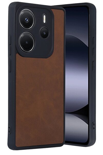 CepteToptan Myt09 Xiaomi Redmi Note 14 4g Case Aras Leather Cover - Tan