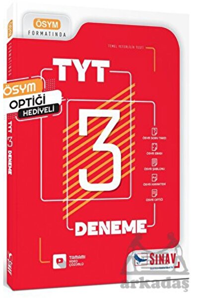 Sınav Yayınları TYT Tamamı Video Çözümlü 3 Deneme
